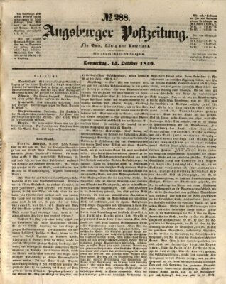 Augsburger Postzeitung Donnerstag 15. Oktober 1846