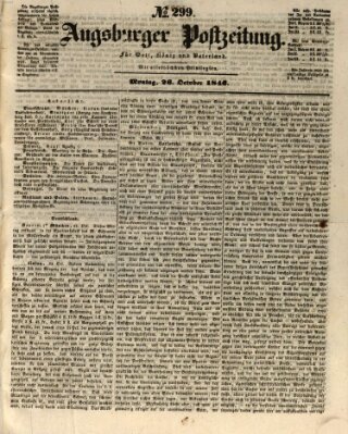 Augsburger Postzeitung Montag 26. Oktober 1846