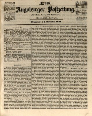 Augsburger Postzeitung Samstag 14. November 1846