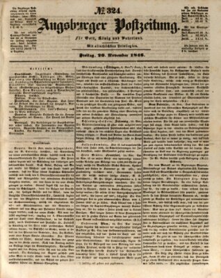 Augsburger Postzeitung Freitag 20. November 1846