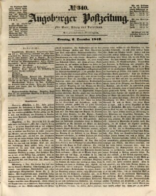 Augsburger Postzeitung Sonntag 6. Dezember 1846