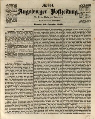 Augsburger Postzeitung Sonntag 20. Dezember 1846