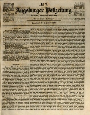 Augsburger Postzeitung Samstag 2. Januar 1847