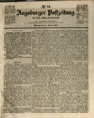 Augsburger Postzeitung Montag 11. Januar 1847