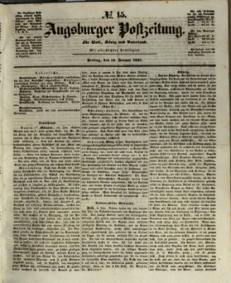 Augsburger Postzeitung Freitag 15. Januar 1847