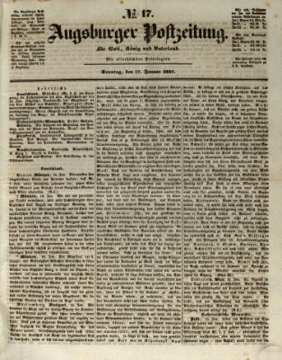 Augsburger Postzeitung Sonntag 17. Januar 1847