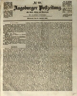 Augsburger Postzeitung Mittwoch 27. Januar 1847