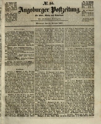 Augsburger Postzeitung Mittwoch 24. Februar 1847