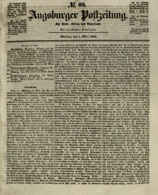 Augsburger Postzeitung Montag 1. März 1847