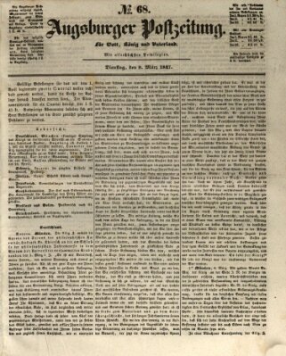 Augsburger Postzeitung Dienstag 9. März 1847