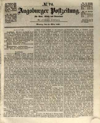 Augsburger Postzeitung Montag 15. März 1847