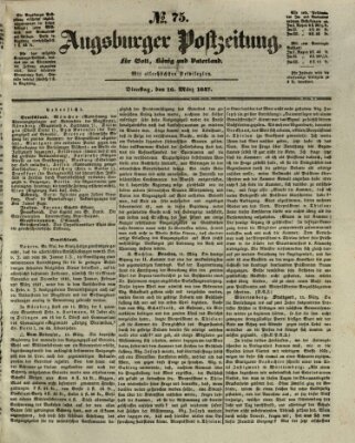 Augsburger Postzeitung Dienstag 16. März 1847