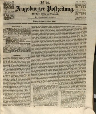 Augsburger Postzeitung Mittwoch 17. März 1847