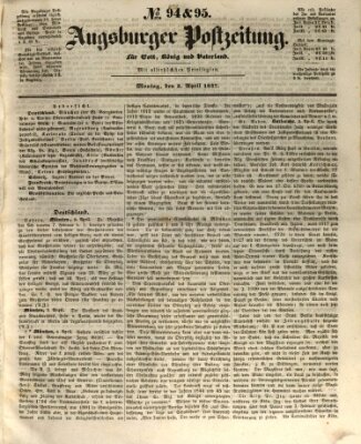 Augsburger Postzeitung Montag 5. April 1847