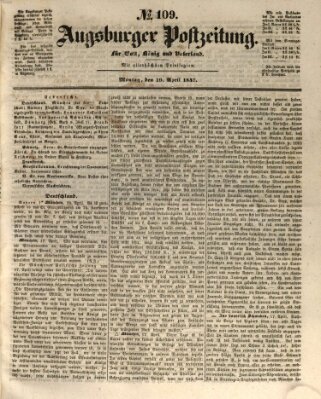 Augsburger Postzeitung Montag 19. April 1847