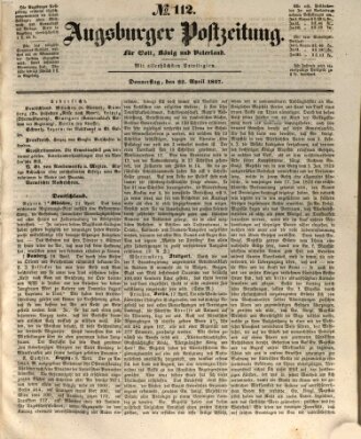 Augsburger Postzeitung Donnerstag 22. April 1847