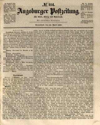 Augsburger Postzeitung Samstag 24. April 1847