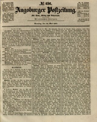 Augsburger Postzeitung Sonntag 16. Mai 1847