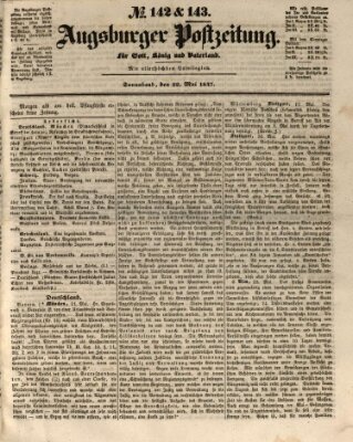 Augsburger Postzeitung Samstag 22. Mai 1847