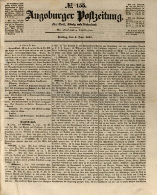 Augsburger Postzeitung Freitag 4. Juni 1847