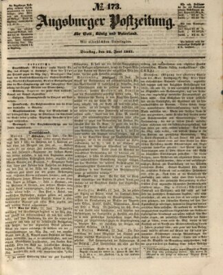 Augsburger Postzeitung Dienstag 22. Juni 1847