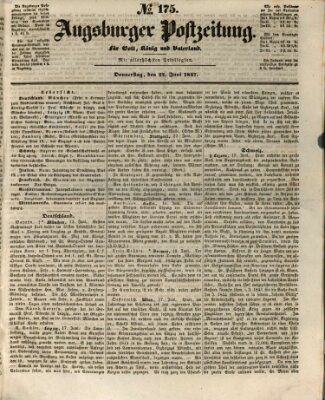 Augsburger Postzeitung Donnerstag 24. Juni 1847