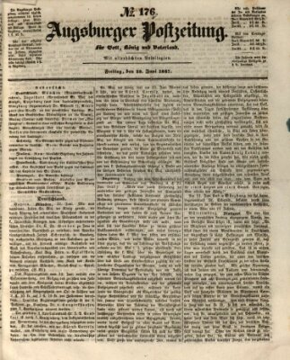 Augsburger Postzeitung Freitag 25. Juni 1847