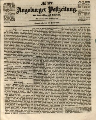 Augsburger Postzeitung Samstag 26. Juni 1847