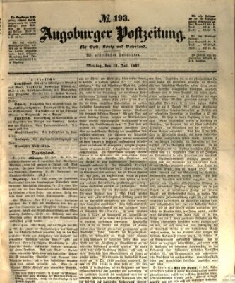 Augsburger Postzeitung Montag 12. Juli 1847