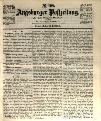 Augsburger Postzeitung Samstag 17. Juli 1847