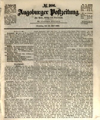 Augsburger Postzeitung Sonntag 25. Juli 1847