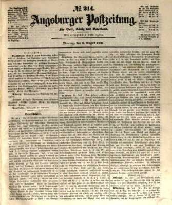 Augsburger Postzeitung Montag 2. August 1847