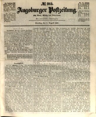 Augsburger Postzeitung Dienstag 3. August 1847