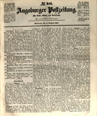 Augsburger Postzeitung Mittwoch 4. August 1847