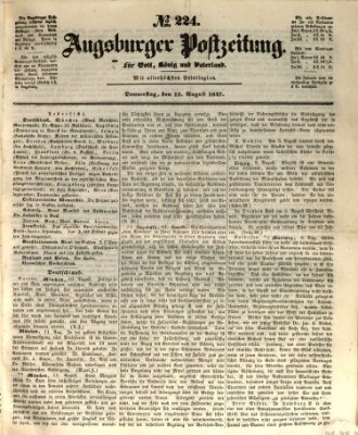 Augsburger Postzeitung Donnerstag 12. August 1847