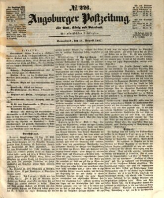 Augsburger Postzeitung Samstag 14. August 1847