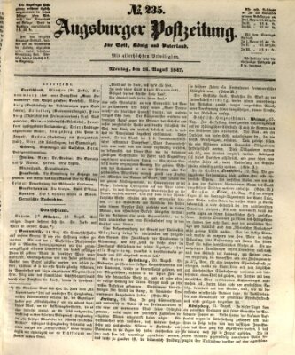 Augsburger Postzeitung Montag 23. August 1847