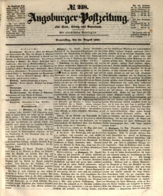 Augsburger Postzeitung Donnerstag 26. August 1847