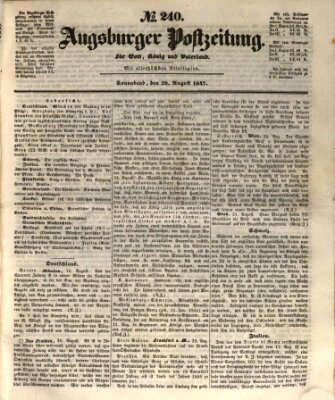 Augsburger Postzeitung Samstag 28. August 1847