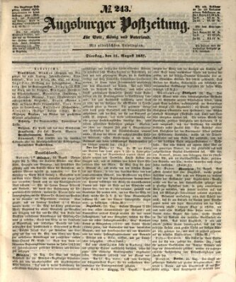 Augsburger Postzeitung Dienstag 31. August 1847