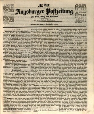 Augsburger Postzeitung Samstag 4. September 1847