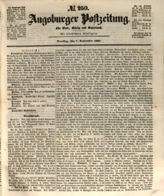 Augsburger Postzeitung Dienstag 7. September 1847