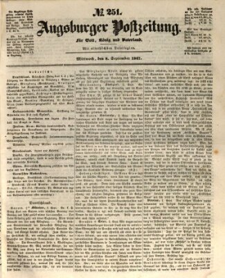 Augsburger Postzeitung Mittwoch 8. September 1847