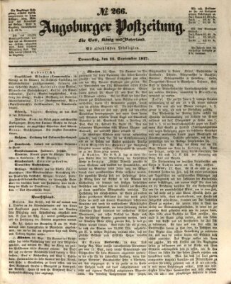 Augsburger Postzeitung Donnerstag 23. September 1847