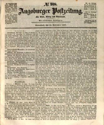 Augsburger Postzeitung Samstag 25. September 1847