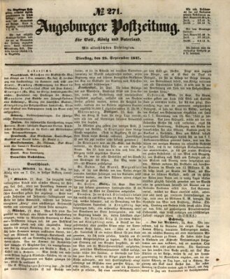 Augsburger Postzeitung Dienstag 28. September 1847