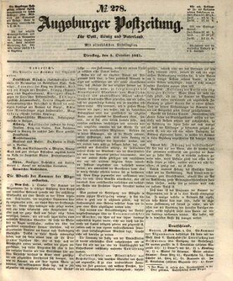 Augsburger Postzeitung Dienstag 5. Oktober 1847