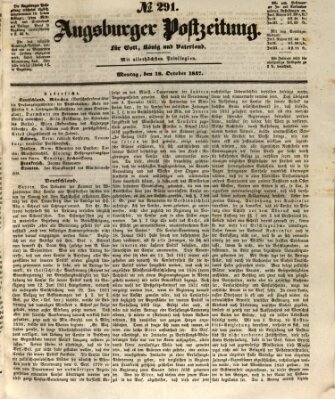 Augsburger Postzeitung Montag 18. Oktober 1847