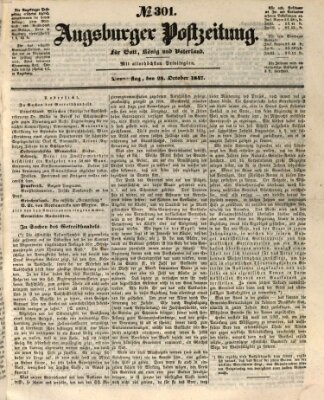 Augsburger Postzeitung Donnerstag 28. Oktober 1847