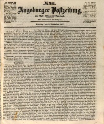 Augsburger Postzeitung Sonntag 7. November 1847